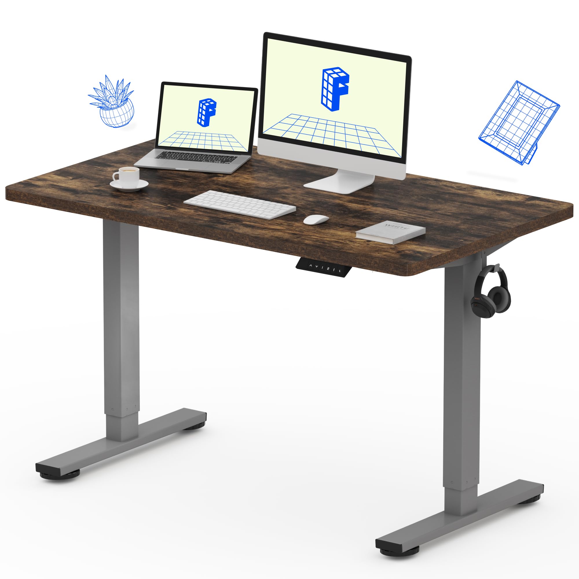 K_yksts ① Amazon.com: FLEXISPOT EN1 One-Piece Standing Desk 48 x 24 Inches