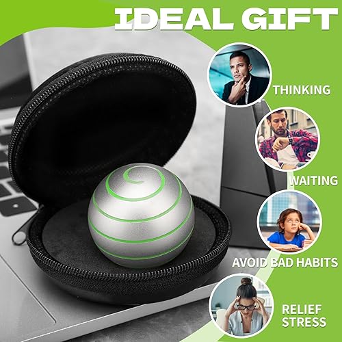 Miniatura 6 de Juguete giratorio de escritorio cinético, juguete giratorio de cuerpo completo con ilusión óptica, juguete cinético de escritorio, bola antiestrés,