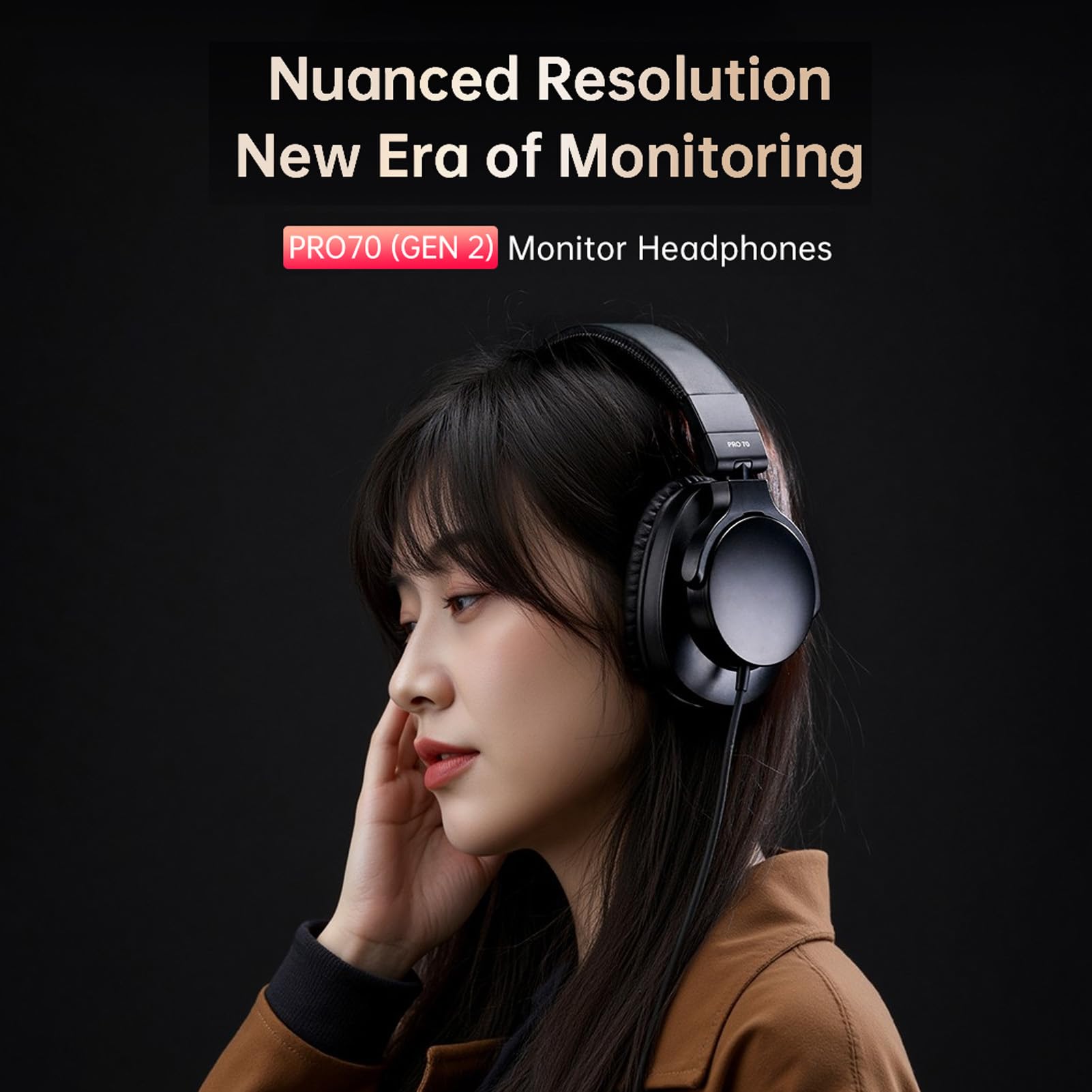 Fockety Auriculares de Estudio, con Auriculares con Auriculares para Orejas Monitor de Estudio Mezcla de Auriculares DJ Estéreo Auriculares DJ Monitoreo para la Computadora Portátil de