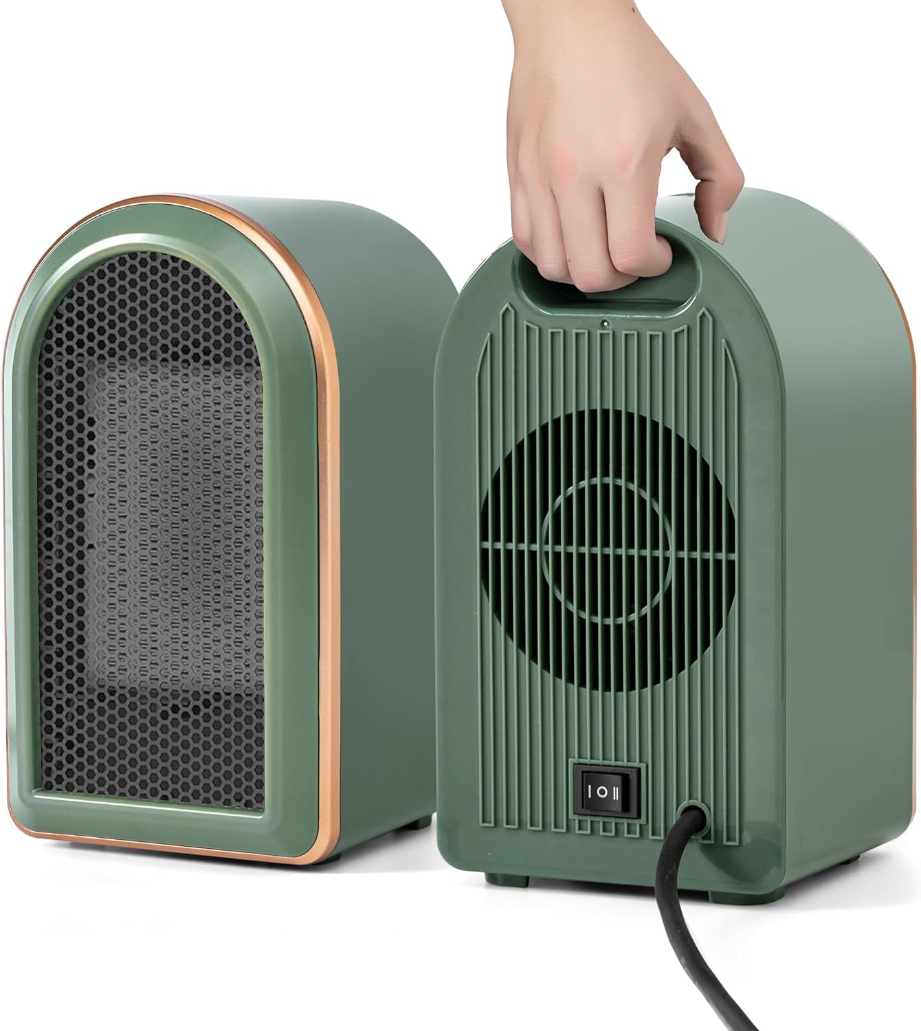 GEPROSMA Portable Mini Electric Heater – 1200W/800W PTC Ceramic, Quiet, Overheat & Tip-Over Protection