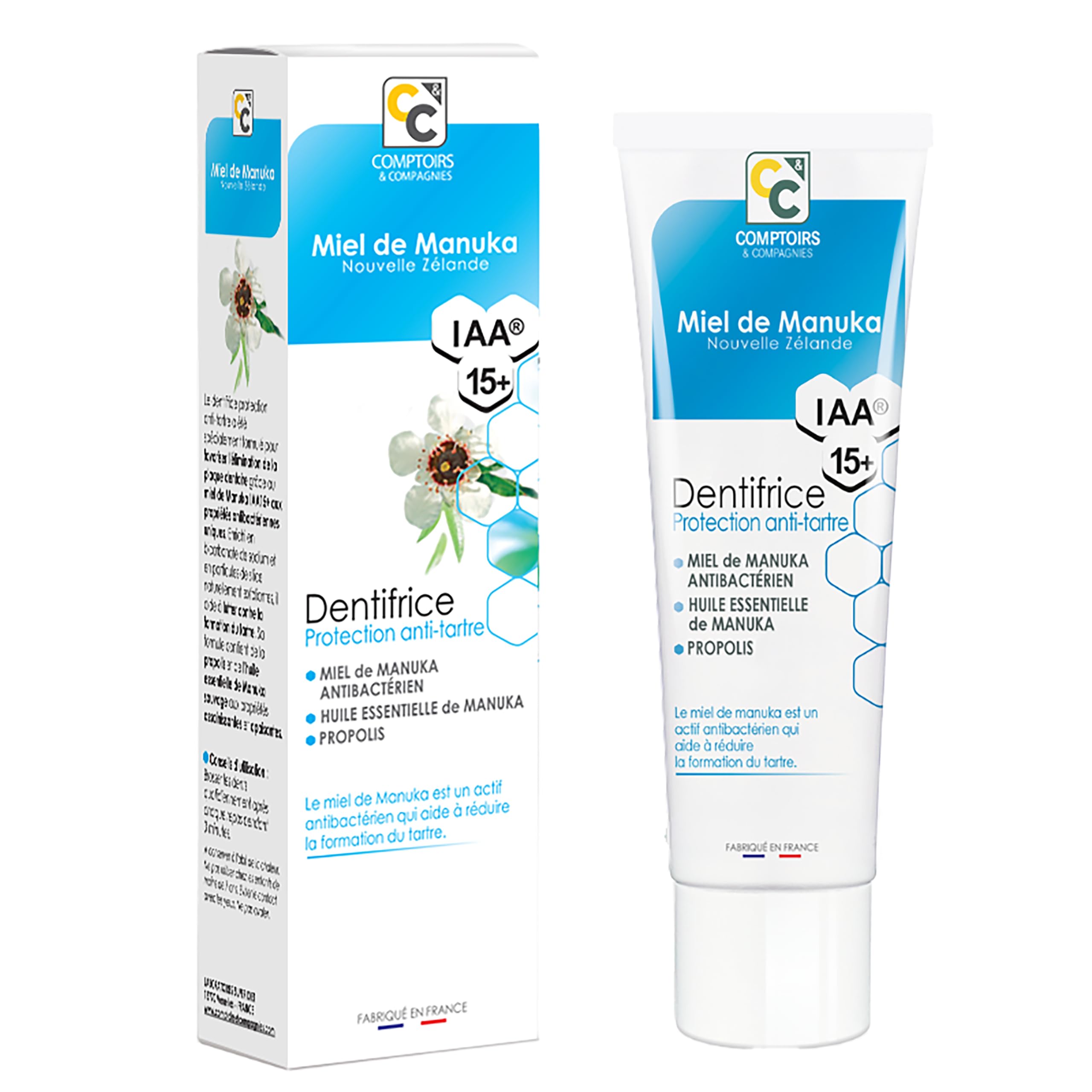 Comptoirs et Compagnies - Bio Zahnsteinschutz Zahnpasta mit Manuka Honig IAA15+ - MGO 550-75 ml