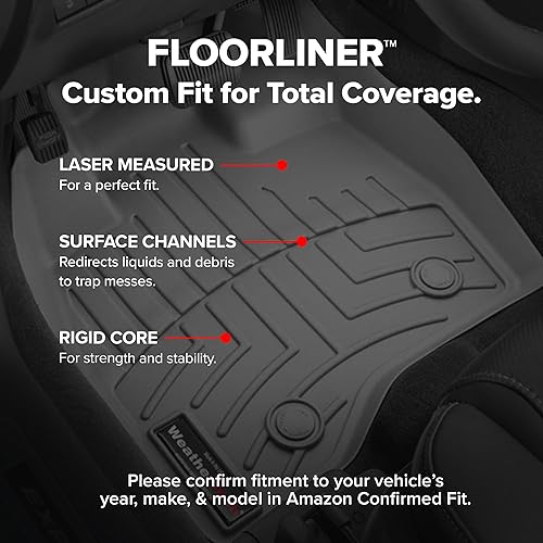 Miniatura 3 de WeatherTech Revestimientos de suelo de ajuste personalizado para Ford F-150 (SuperCrew, asientos de cubo), F-150 Lightning, F-150 Raptor - 1 y 2