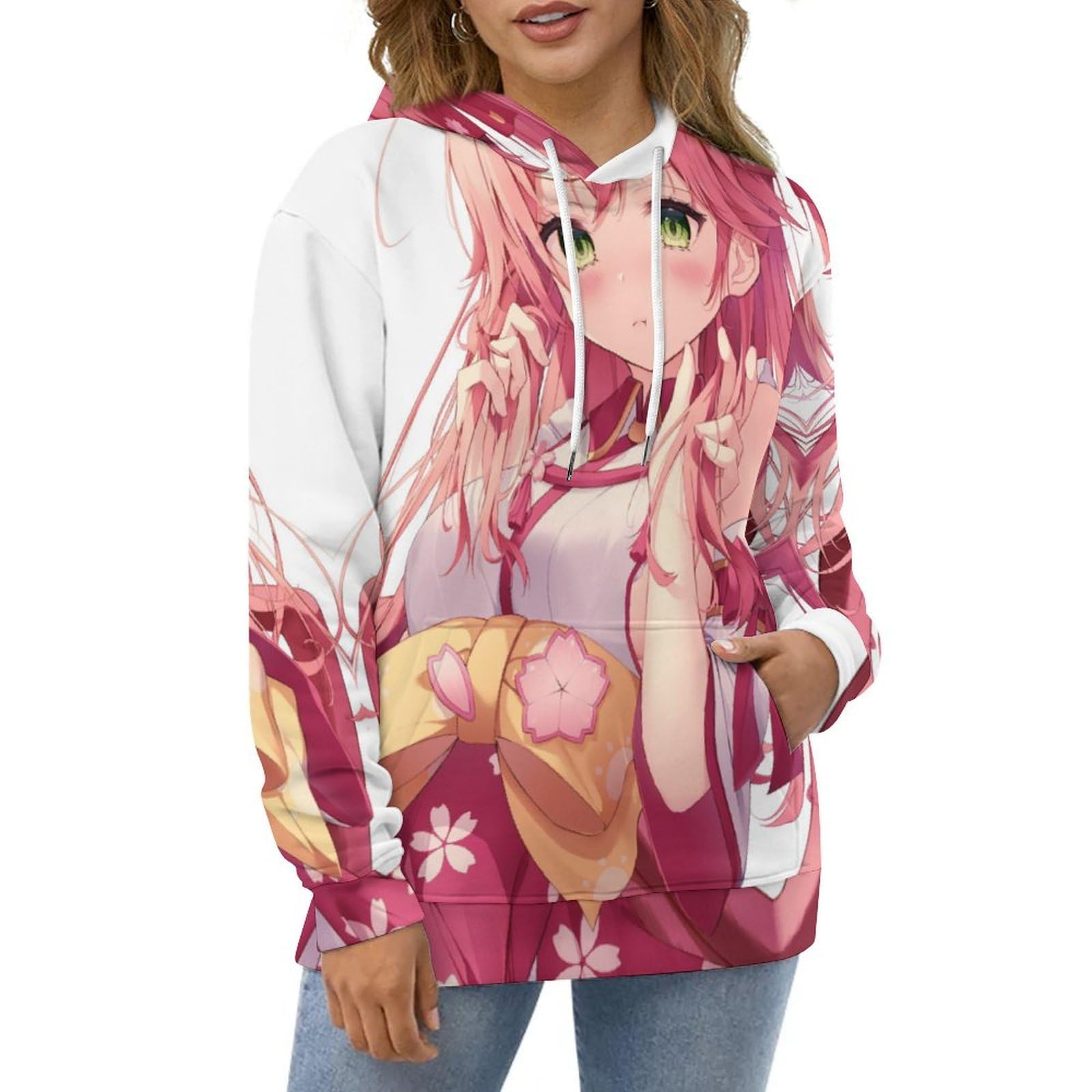 Amazon.co.jp: パーカー メンズ プルオーバー 長袖 VTuber さくらみこ
