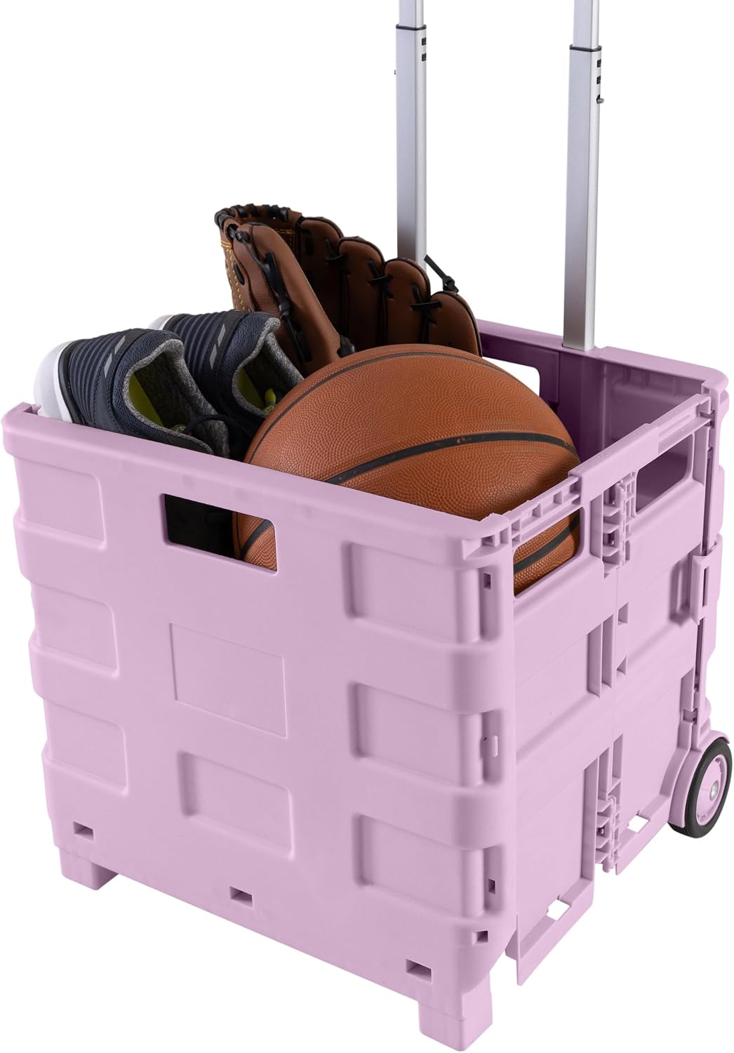 Simplify Portable Folding Shopping Cart 55lbs Capacity Mint Color | Collapsible Grocery Cart | Lightweight Utility Trolley with Wheels