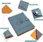 ZEEYUAN Leather Scrapbook Album Love Memory Album Photo 8,5x11 inch, ScrapBooking Kits pour les couples Livre de l'anniversaire Livre de voyage vintage Livre de la famille 60 Pages