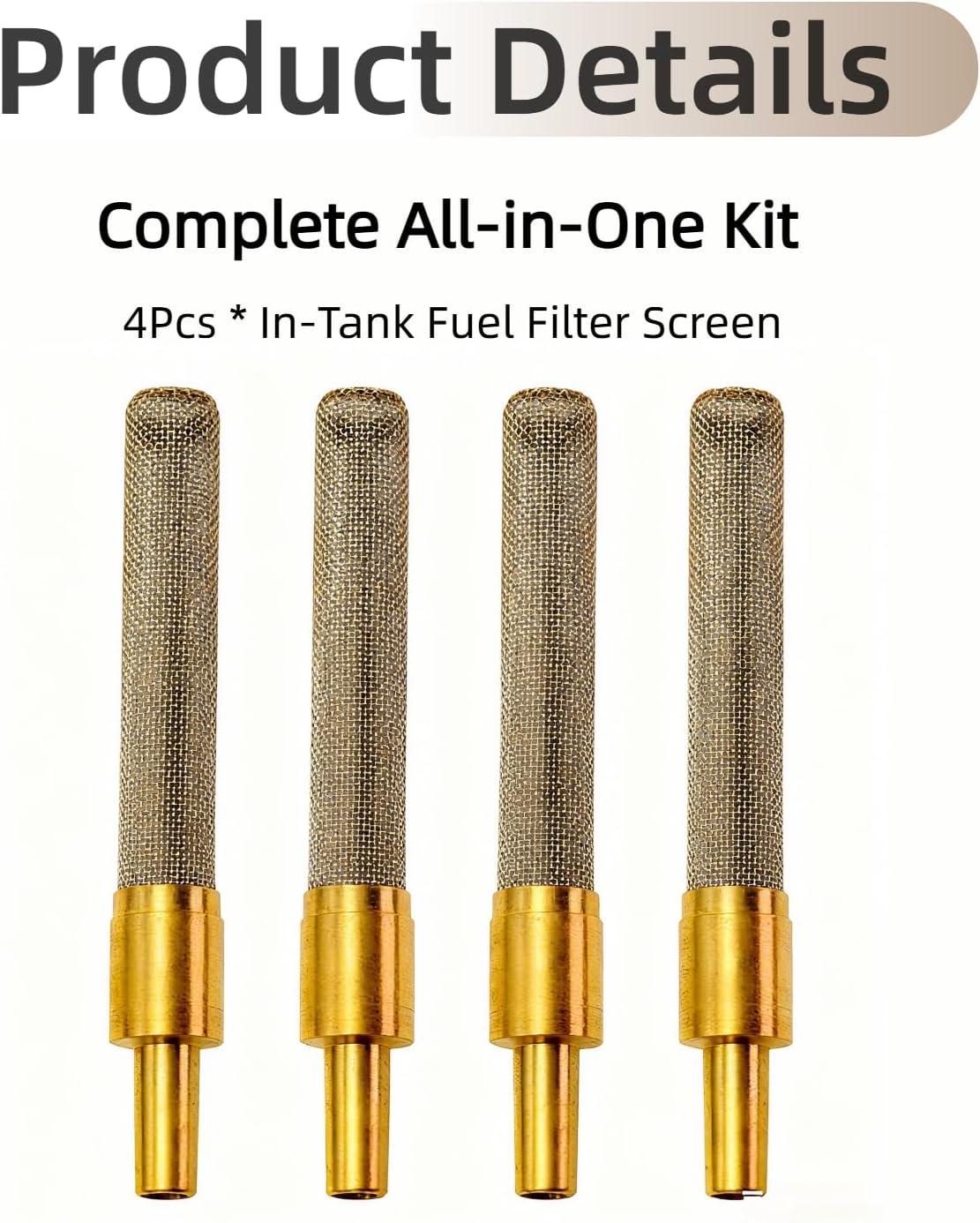 4PCS R7949 In-Tank Fuel Filter Mesh Screen Kit - Compatible with Case IH Farmall Series, Massey Ferguson & Tractors - Premium Replacement for OEM R7949