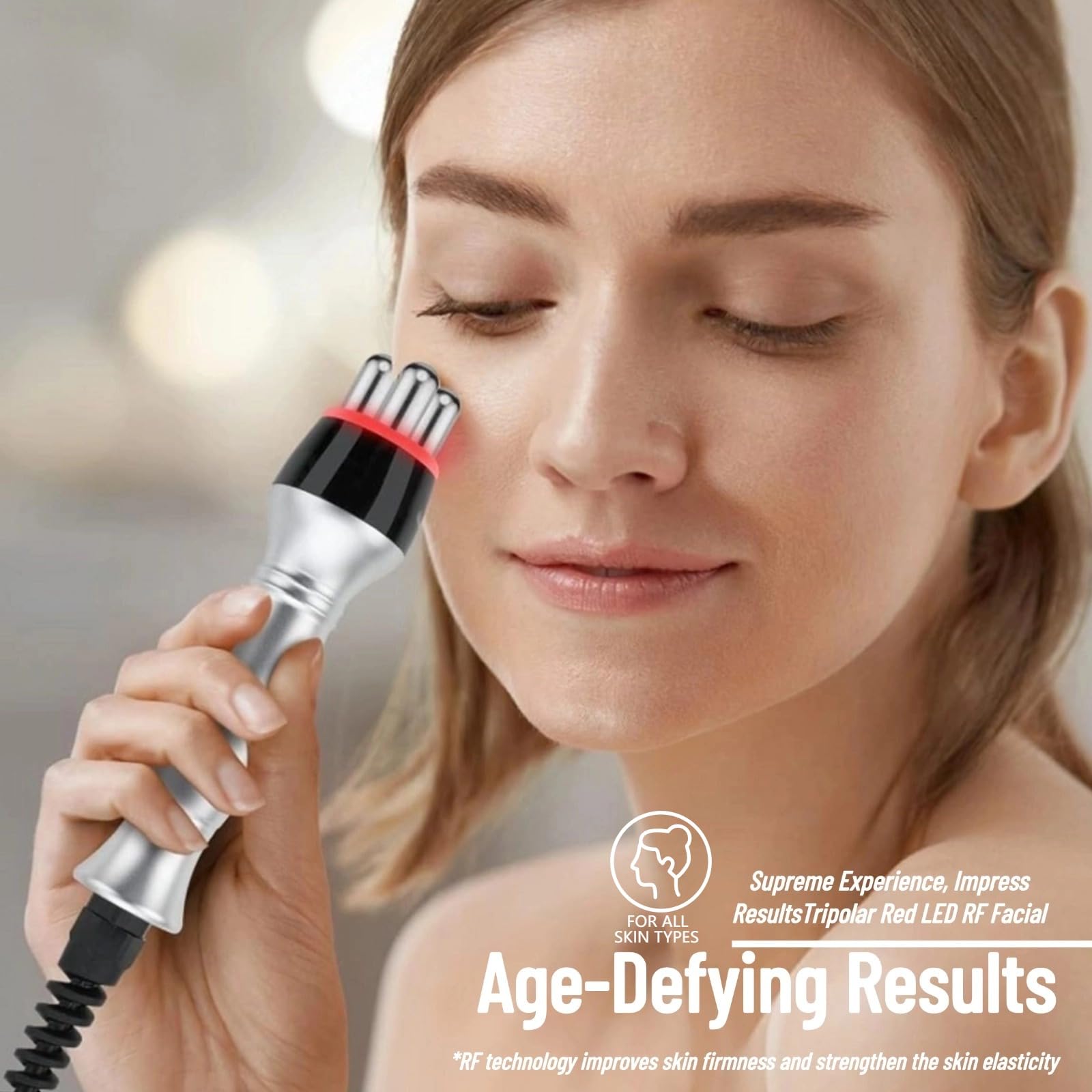 Máquina de cavitación para eliminación de grasa corporal 40K, 6 en 1 RF radiofrecuencia 40K cavitación adelgazante corporal para uso doméstico y salón de belleza