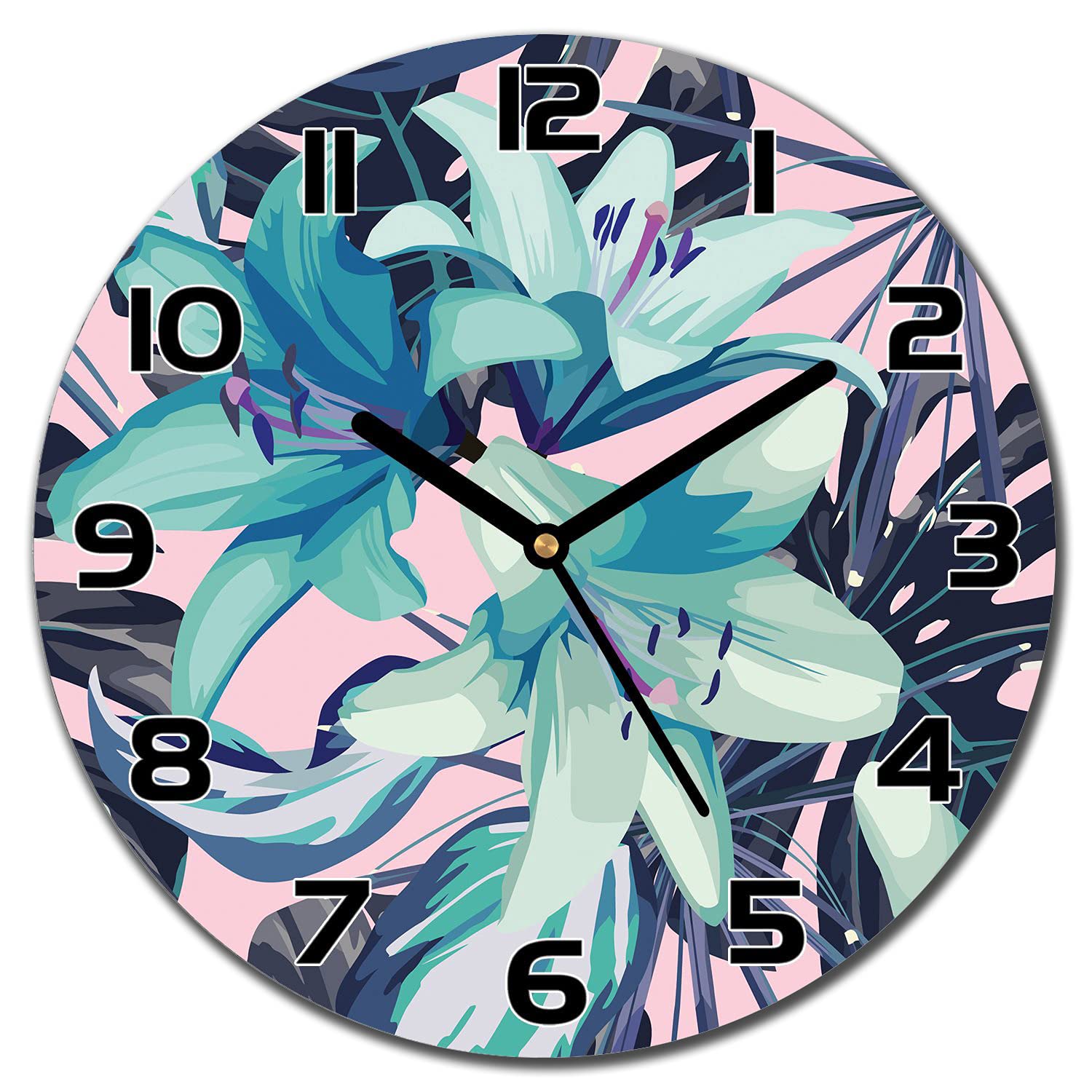 Horloge en verre de sécurité 30 cm avec impression de haute qualité