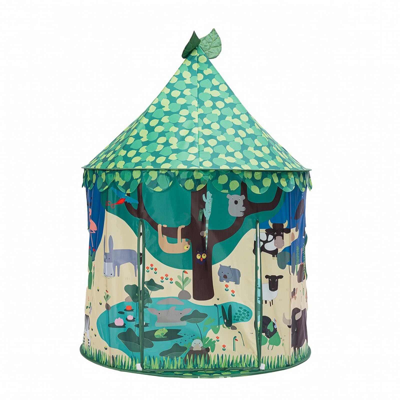 Gioco con Tema Foresta Leggera Casetta da Gioco in Tessuto Ventilato per Area Giochi