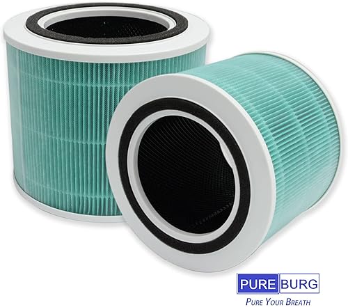 Miniatura 5 de PUREBURG Filtros de repuesto compatibles con TOPPIN Comfy Air Bridge 2 TPAP003 purificador de aire, 2 unidades H13 HEPA de carbón activado de