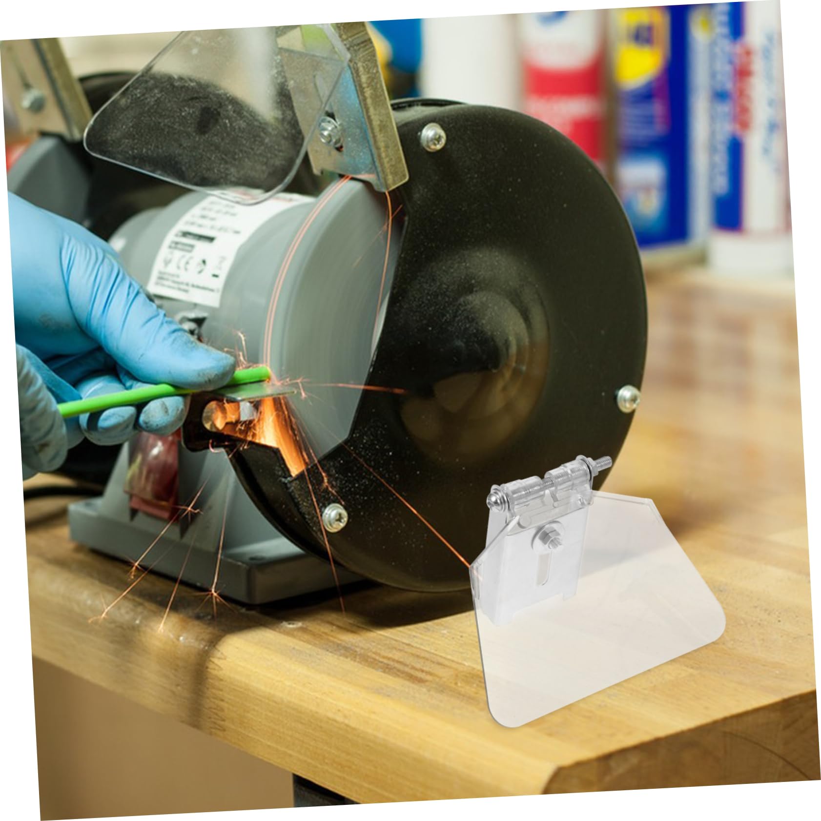 OSALADI 1 Set Grinder Protective Glasses Eye Shield Eyepatch Eye Patches Blindfold Accessories Bench Eye Cover Shield Angle Eye Guard Angle Cover Attachment Bench Guard Plastic Transparent