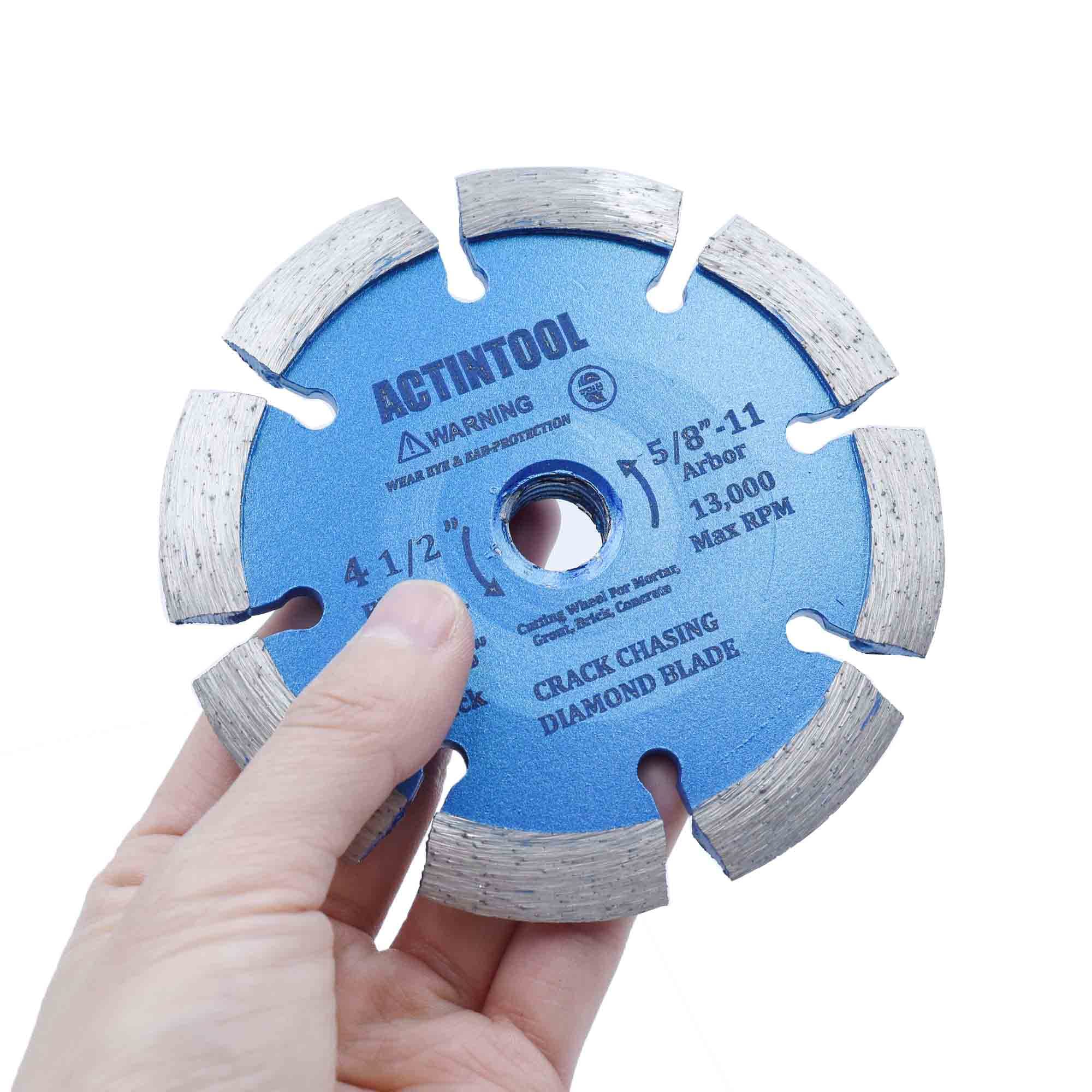 11,4 cm Breite, 1,6 cm Breite, 1,6 cm (5/8 Zoll) 11 Dorn Riss-Chaser-Klinge, Diamant-Mörtelentfernungsklinge für Beton 4,5, Mörtelentfernungsklinge (11,4 x 1 cm)