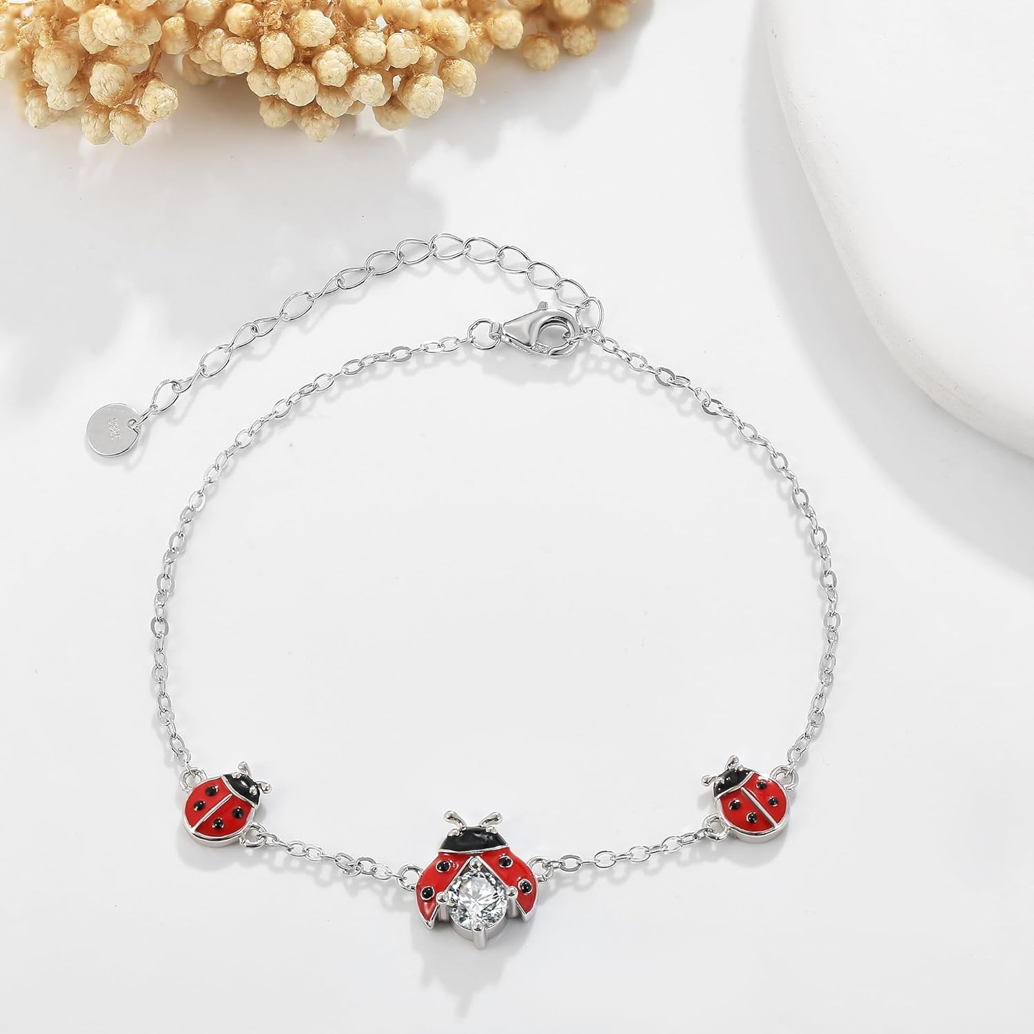 POPLYKE 925 Sterling Silver Bracelets Double Layered Chain Bracelet for Women Jewelry - Image 4