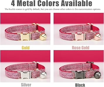 Personalized Cat Collar Custom Engraved Name & Phone Number, Soft Adjustable Fabric, Secure Metal Buckle (Tweed)