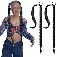 Vista 77 de SEIKEA Extensión de Cola de Caballo Larga DIY Trenzada con Banda para el Cabello, Extensiones de Cabello Liso Envolvente, Postizo Sintético Suave