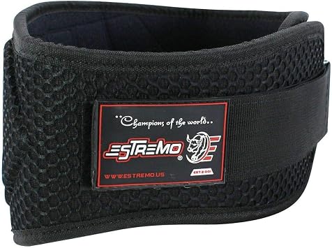 ESTREMO Weight Lifting Back Support 6 Inches Neoprene Gym Belt for Fitness Training Exercises, Squats, Lumbar, Powerlifting, Deadlifts Workout