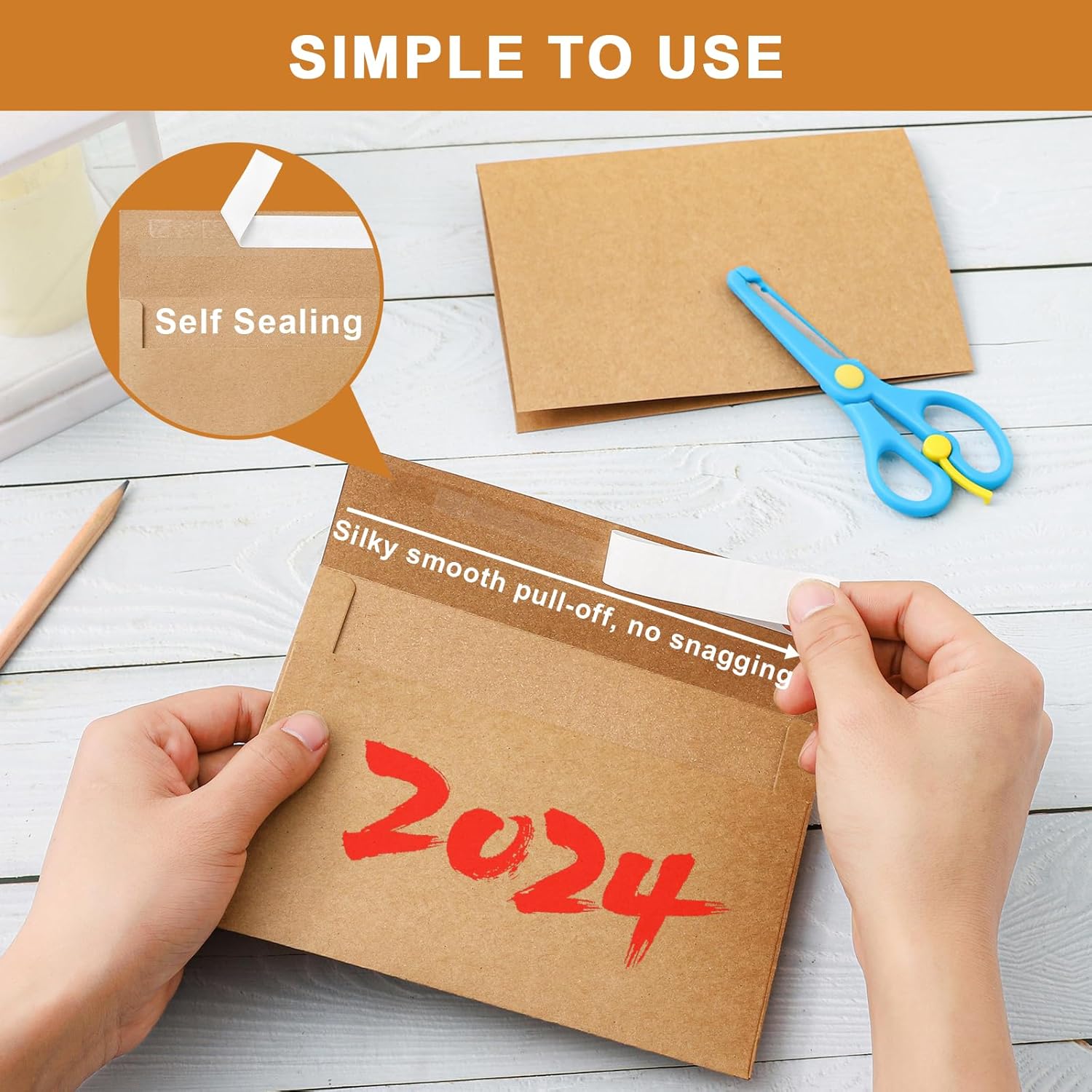 Brown Blank Note Cards and Envelopes 5 x 7 Heavyweight Folded Cardstock and Printable A7 Envelopes Self Seal 20 Packs for Wedding Invitations, Birthday, Graduations, Thank You Cards - Image 5