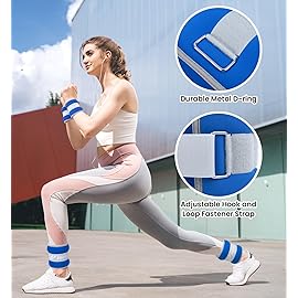 Ankle Weights, 1/2/3/4/6/8/10/12/20 LBS 1 Pair Wrist Leg Arm Weights for Women Men Kids Child with Adjustable Straps, Strength Weighted for Jogging, Running, Walking, Fitness, Gym Workout