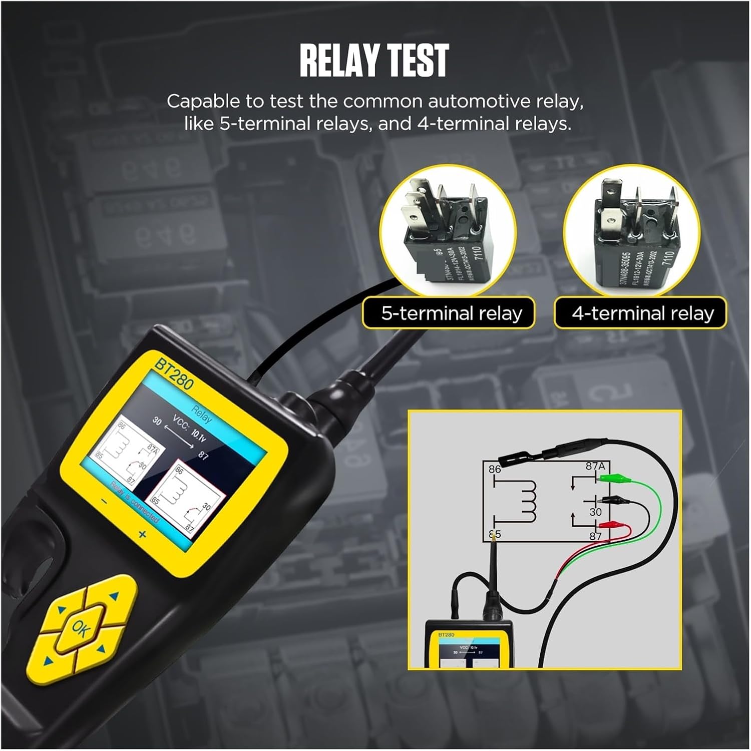 Car Electrical Circuit Tester with Fuel Injector Tester Power Auto Scanner Electric System Tester