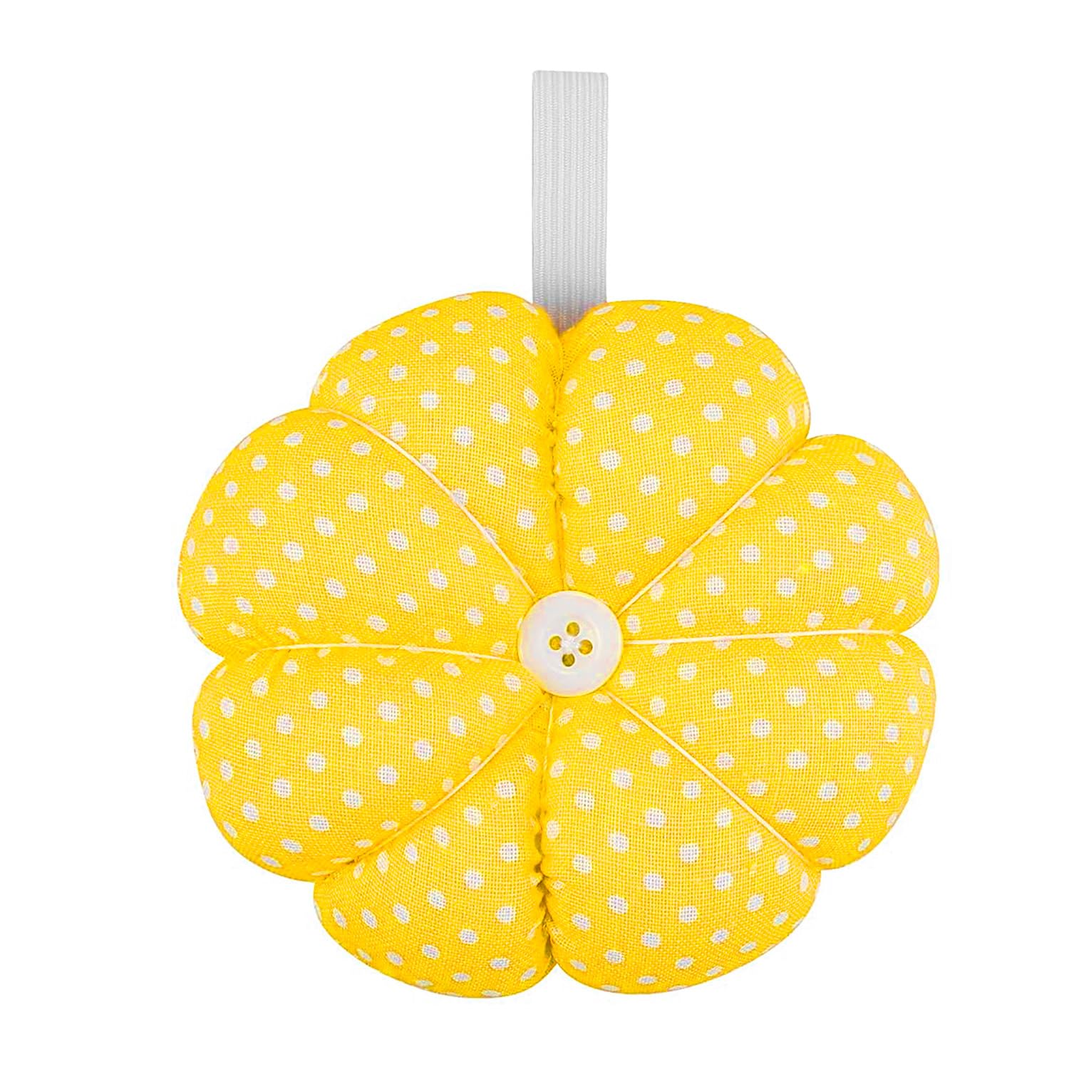 Gaomumu Wearable Wrist Pincushion Pin Cushion with Wristband, Flower Pattern Sewing Needle Holder, Embroidery Sewing Accessories for DIY Crafts Needlework (Yellow)