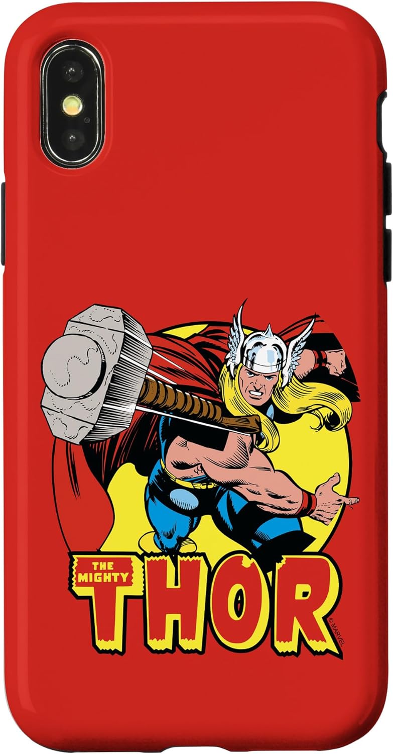 iPhone 15 Marvel The Mighty Thor Logo Portrait Case