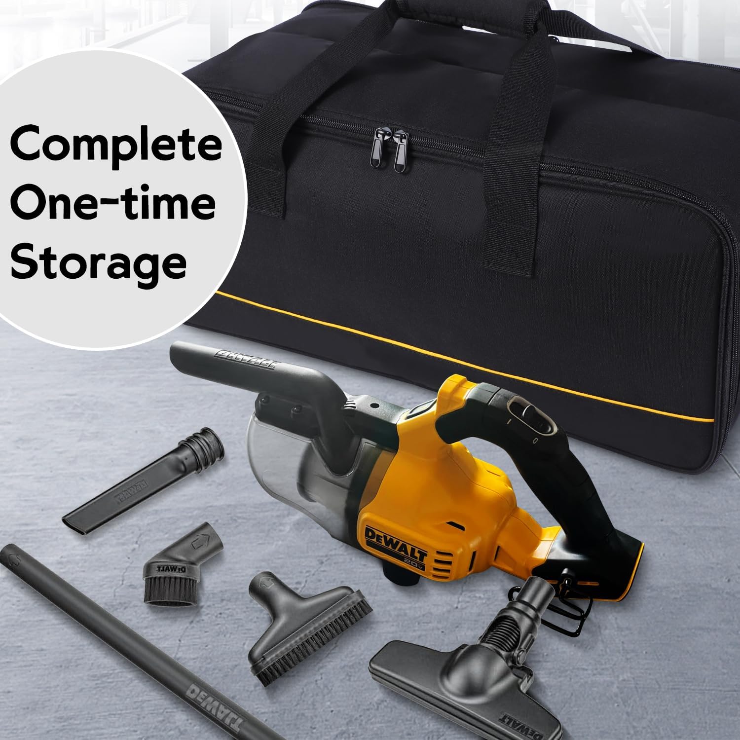 Carrying Bag Compatible with DEWALT 20V Cordless Handheld Vacuum DCV501HB,Large Space Storage Bag for Cordless Handheld Vacuum Cleaner,Storage Case with Extra Pockets,Case Only