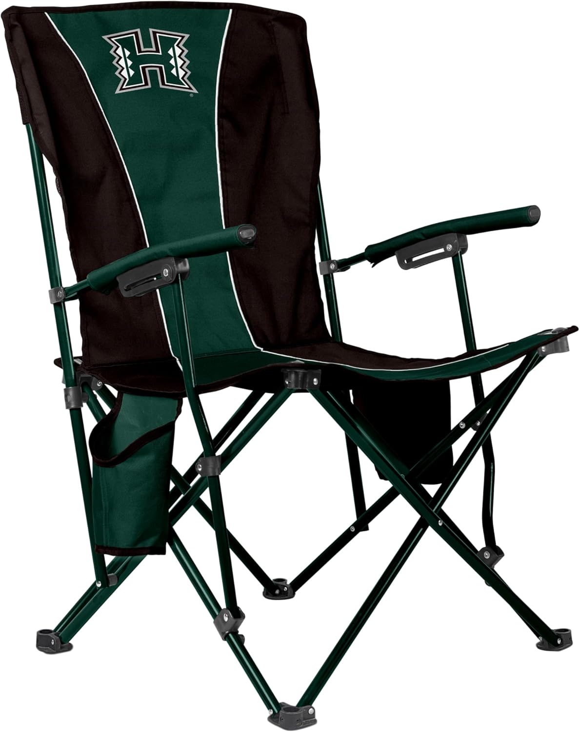 FANMATS NCAA Hawaii Rainbow Warriors Hard Arm Chair – Steel Frame with Double Layered Polyester | Team Color | Mesh Cup Holders