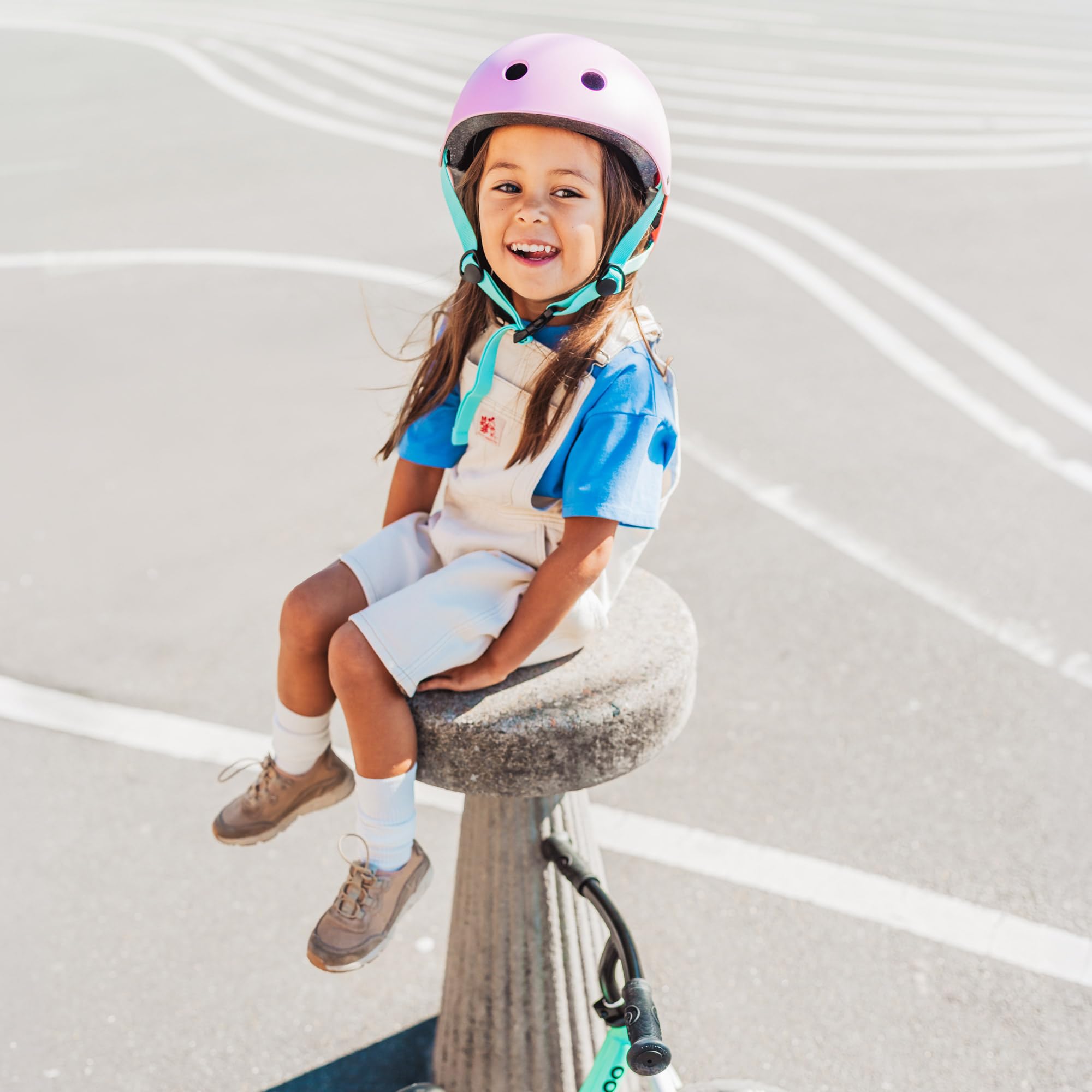 Cariboo Casque Vélo Enfant Casque De Protection Robuste Éclairage LED Cyclisme Roller Skateboard Trottinette XS/S 48-52