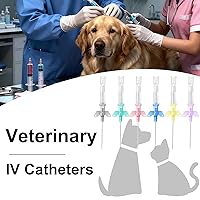 Vista 7 de Paquete de 50 catéteres veterinarios IV 20222426G tubos de infusión I-V para mascotas, perros, gatos, animales pequeños (26G)