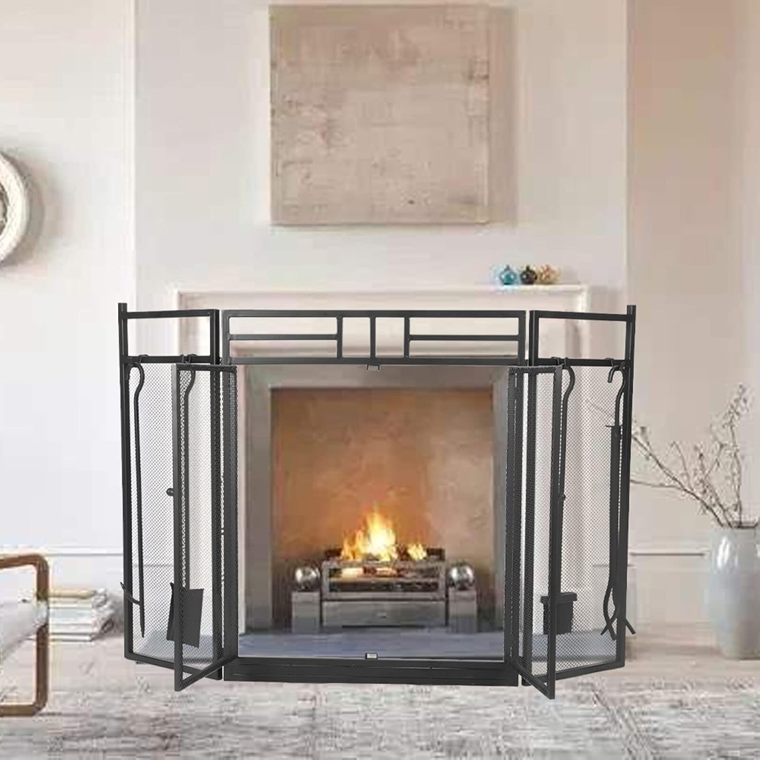 Fireplace Screens Fireplace Screens Fit Different Openings Fireplace Screen for Master Bedroom Fireplace Screen Flat Fireplace Screens Decorative Feito na China