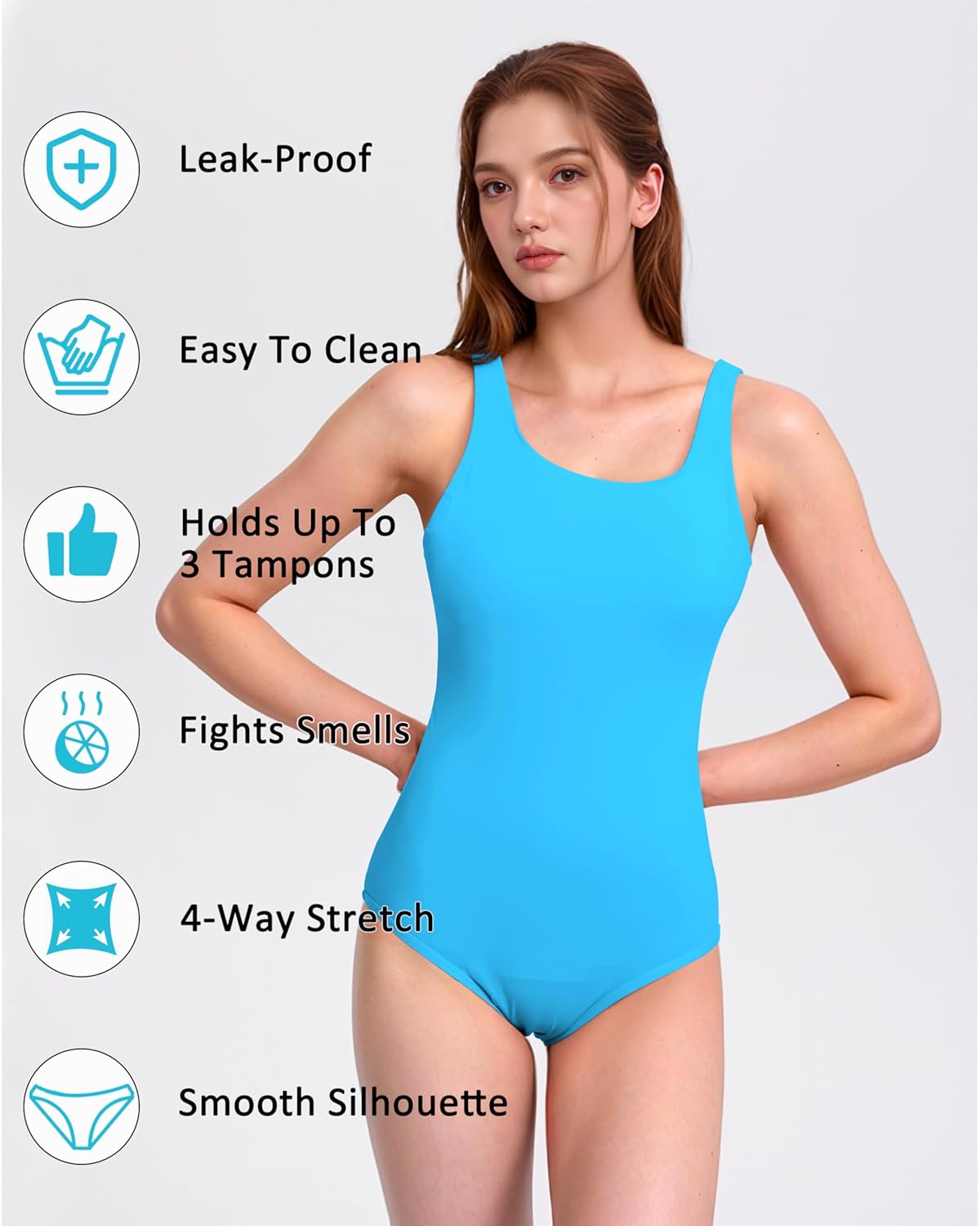 Beautikini Maiô atlético menstrual à prova de vazamento, peça única, costas em U, para meninas adolescentes em promoção! Veja a oferta e mais achadinhos de Moda praia 2 Hoje é o melhor dia para comprar Beautikini Maiô atlético menstrual à prova de vazamento, peça única, costas em U, para meninas adolescentes com aquele preço maroto! Promoção! Aproveite a oferta! 2