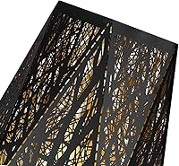 Vista 5 de Juego de 2 bombillas de metal de bosque con doble grabado para bombillas de candelabro, pantalla de metal de barril para lámpara de pared de lámpara