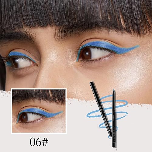 Miniatura 2 de Boobeen Lápiz delineador de ojos de gel, gel delineador de ojos impermeable de color, fórmula a prueba de manchas de alta pigmentación, aplicación