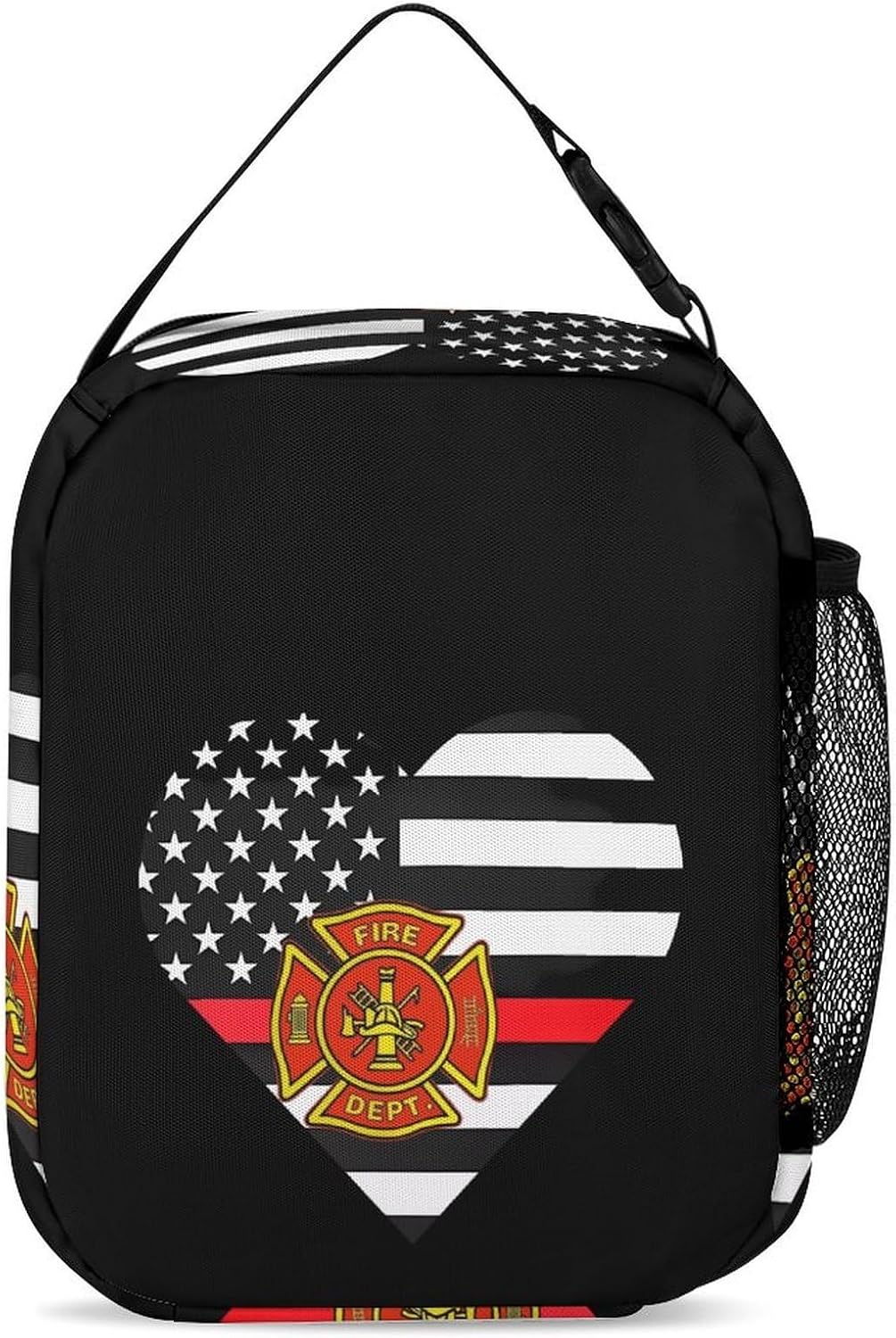 Firefighter Flag Novelty Backpack Set with Lunch Bag Pencil Cases image 5