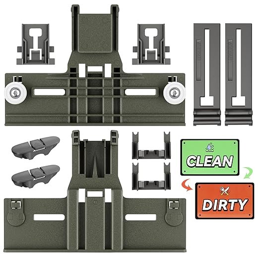 Upgraded W10350375 Dishwasher Top Rack Adjuster parts For Whirlpool WDT730PAHZ0 WDT750SAHZ0 Upper Rack Parts,WDTA50SAHZ0 WDT970SAHZ0 Dishwasher Top Rack Parts W10712395,For Kenmore Dishwasher Parts
