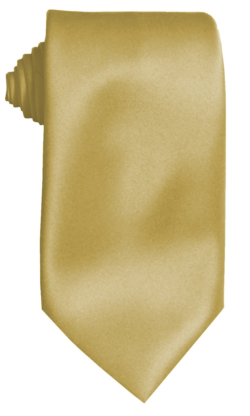 Great British Tie Club Boys Gold Kids Younger Satin Neck Ties (Age 4-10 Years) (Gold)