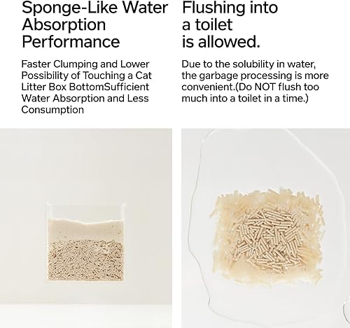Miniatura 8 de pidan Arena para gatos de tofu con análisis de sangre oculta, aglutinante, desechable, ultra absorbente y de secado rápido, arena de ingredientes