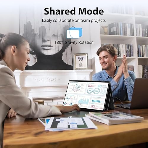 Miniatura 4 de InnoView Monitor portátil dual FHD de 15.6 pulgadas 2025  Diseño plegable y apilable todo en uno  Ajuste de pantalla de 315 y soporte de 180