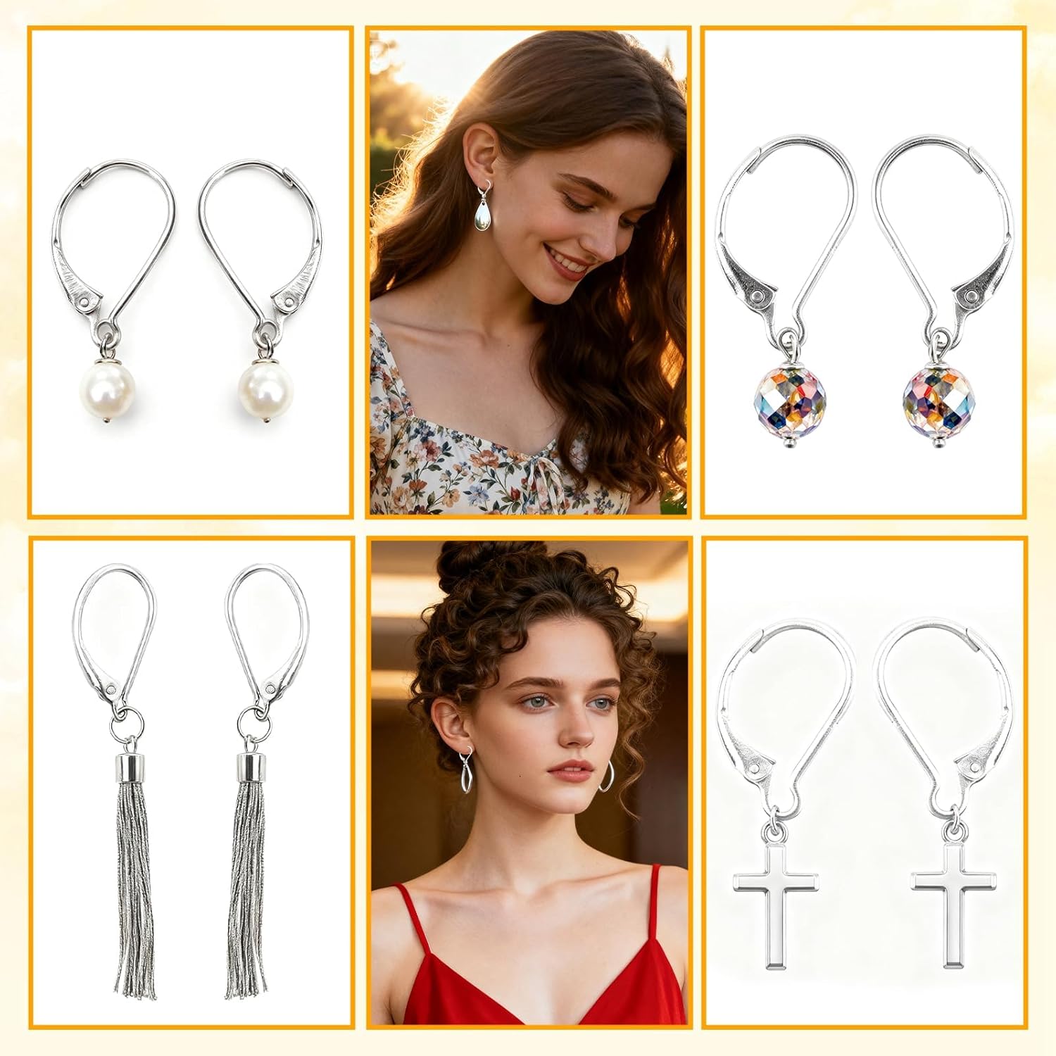 24PCS Earring Hooks for Jewelry Making, U Shaped Earring Hardware-Earrings Hooks, Stainless Steel Clasp Hoop, Silver Plated Clasp Earring Hookings, Sterling Silver French Hooks for Jewelry Making ﻿ - Image 6