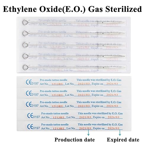 Miniatura 8 de Yugui Juego de agujas de tatuaje, 50 piezas mixtas de palo y poke kit con 3RL, 5RL, 7RL, 9RL, 3RS, 5RS, 7RS, 9RS, 5M1, 7M1, 7M1, agujas de tatuaje