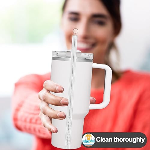 Miniatura 4 de Stanley - Cepillo limpiador de pajillas, reutilizable extra largo para tazas Stanley de 40/30/20 onzas, cepillo de limpieza para popotes de beber de