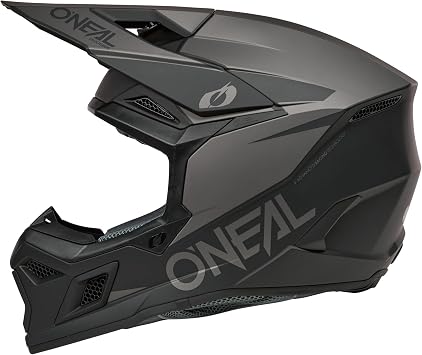 O'NEAL 3 SRS MX Helmet Adult Solid Black/Gray X-Large