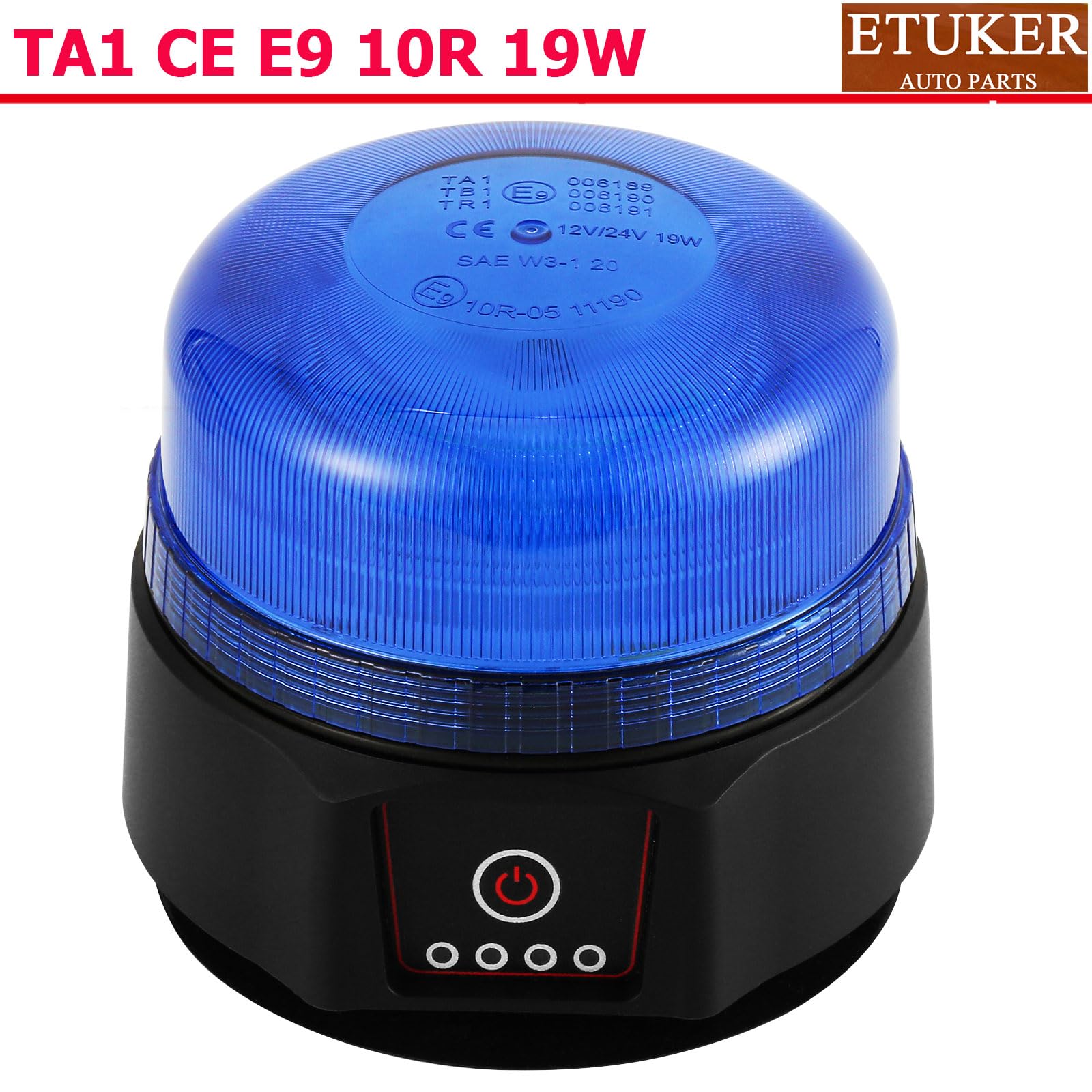 LED Luces Estroboscópica Luz Giratoria Azul Tractor con iman Inalámbrico Recargable Flashde Emergencia Homologadas