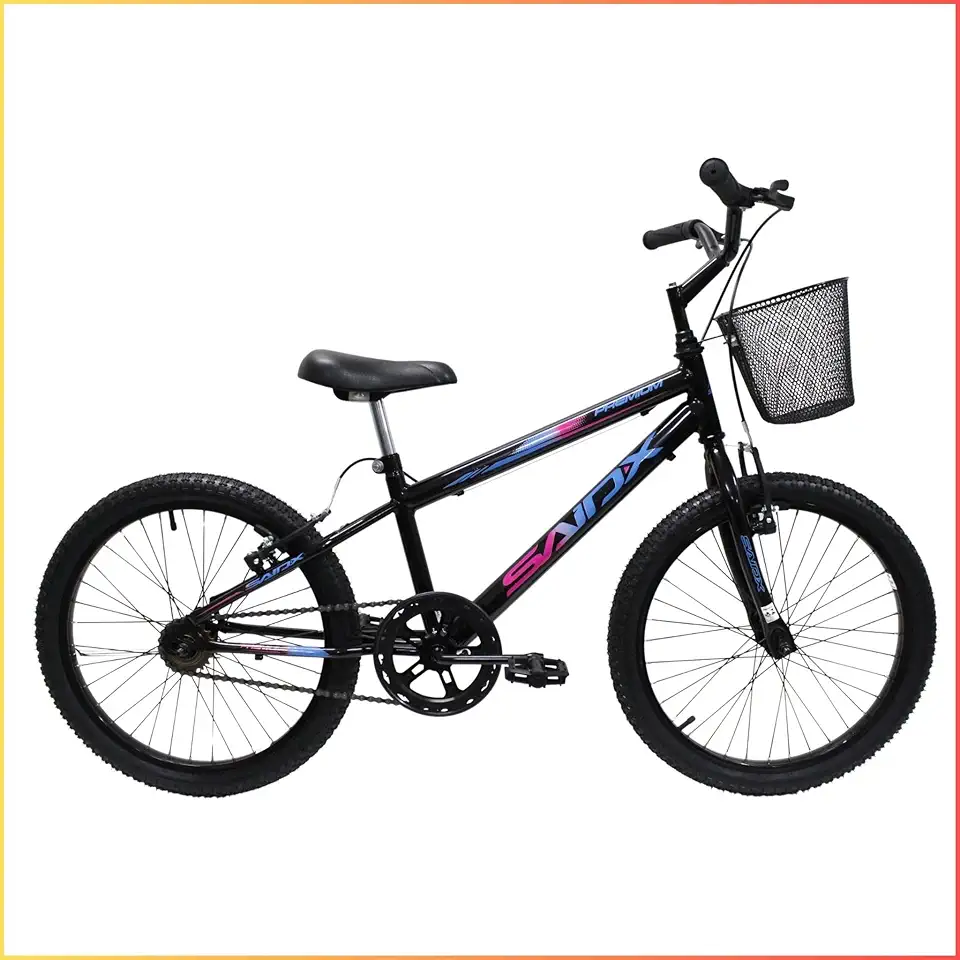 Bicicleta Aro 20 Infantil Saidx Premium Bike Freios V Brake Aro em Alumínio Feminina e Masculina