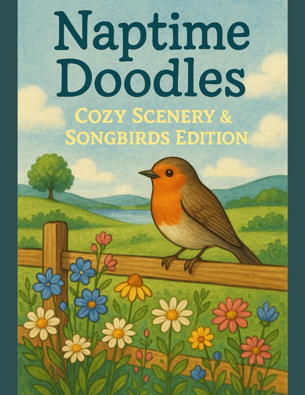 Naptime Doodles: Cozy Scenery & Songbirds Edition: A calming senior-friendly coloring book with simple nature scenes, bold outlines, and peaceful songbirds (Naptime Doodles: Cozy Senior Series)