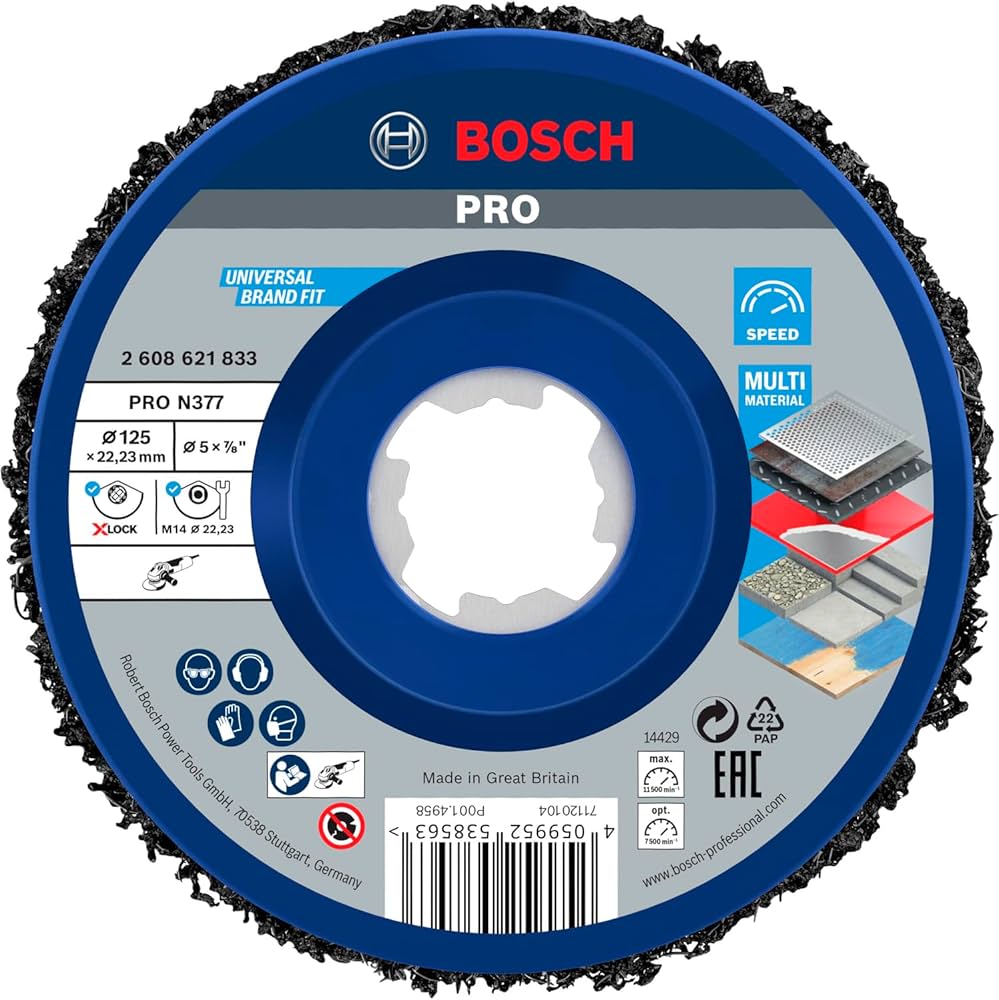 Bosch 1x PRO Multi Material Cleaning Disc N377 for Small Angle