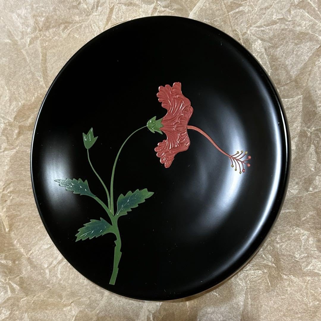 Amazon.co.jp: 琉球漆器 琉球塗 菓子皿 ハイビスカス 黒 : おもちゃ