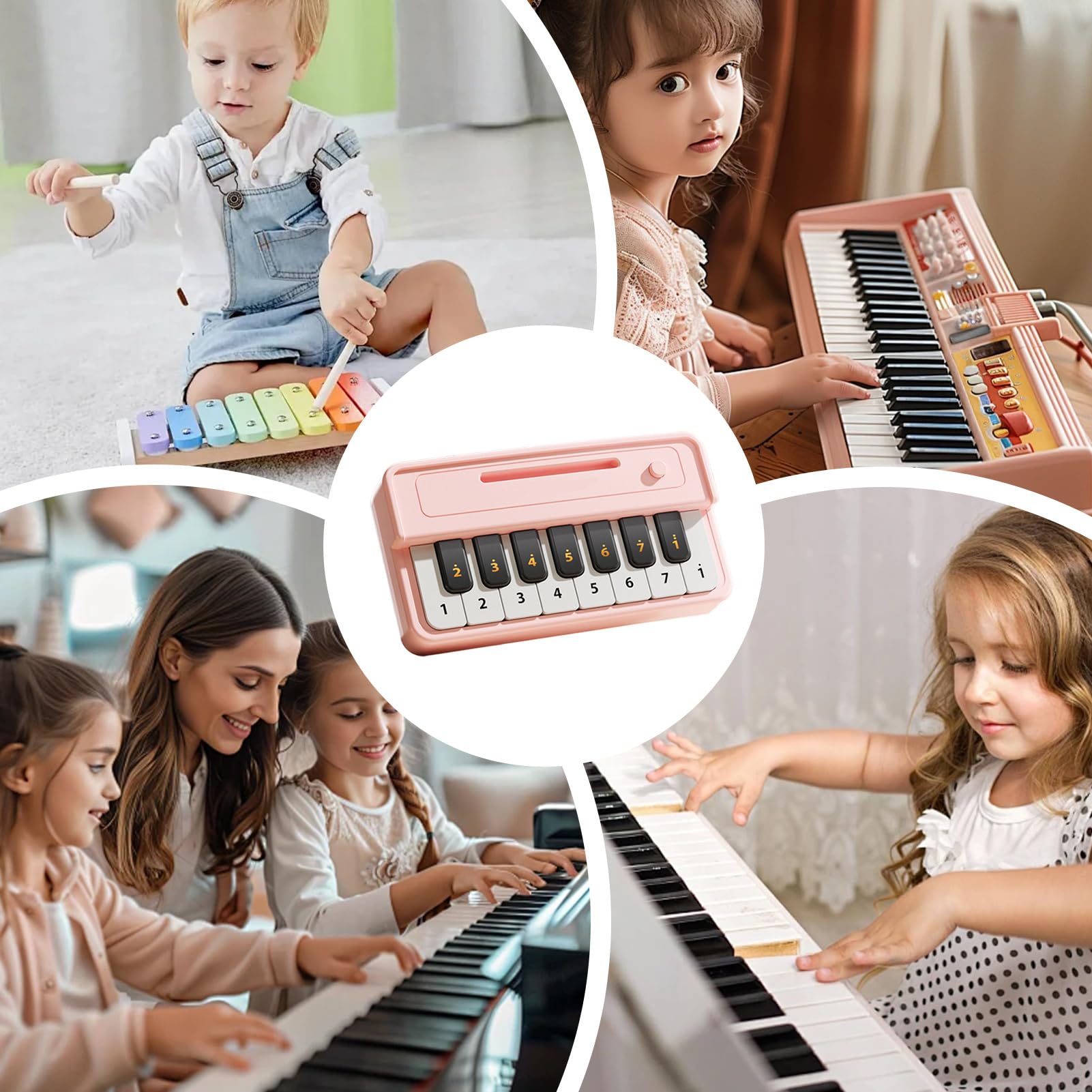 Petit piano - Clavier pour de 25 cm, jouet éducatif, sensoriel, instrument de musique portable | Apprentissage de la musique pour jouer à la maison, voyage, intérieur, extérieur, rythme