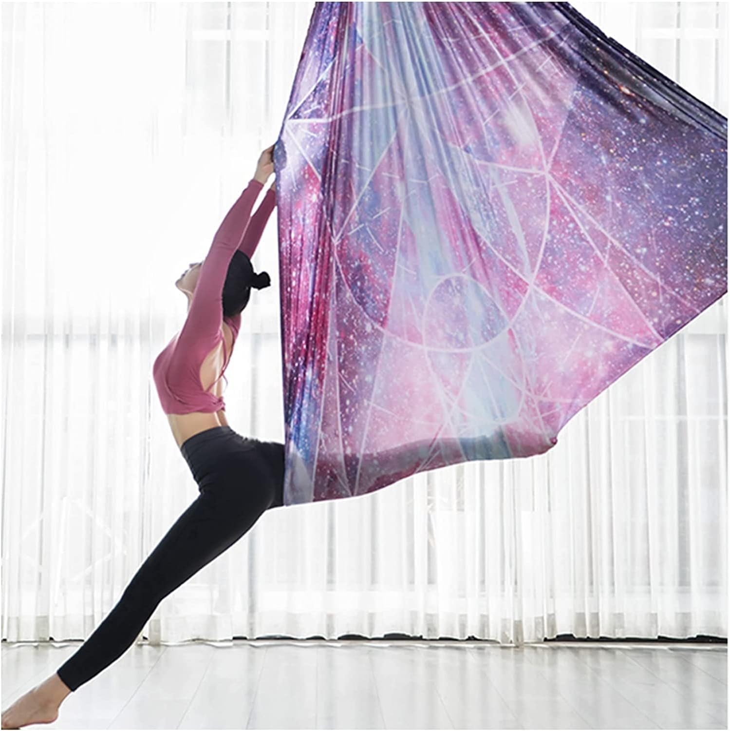 LJYT 6M,Yoga Swing, Yoga Hammock/Sling/Inversion Tool for Gym,Home，Hammock Fitness Anti Gravity Swinging for Pilates Gymnastics
