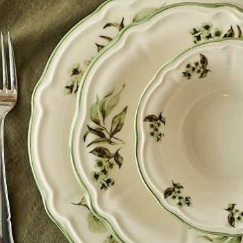 Bella Maison Julia Stoneware 24 Pcs 6 Seater Dining Set Green